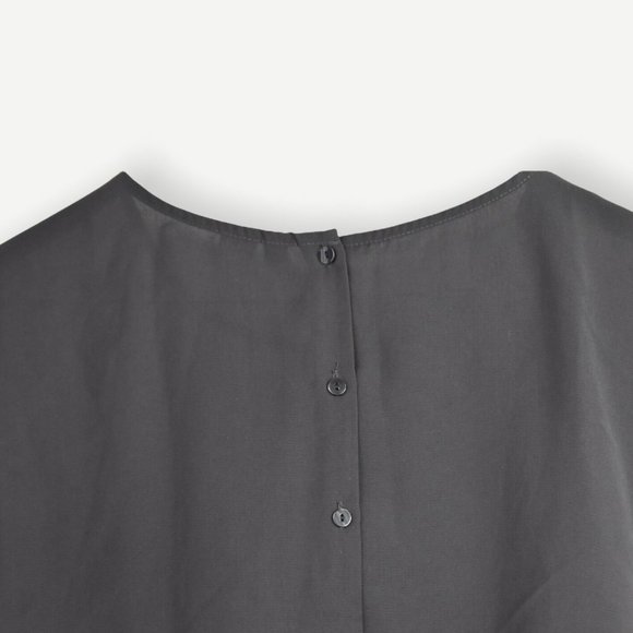 Divided by H&M Top 2 Womens Swan Printed Cropped Crew Neck Button Back - Picture 7 of 7